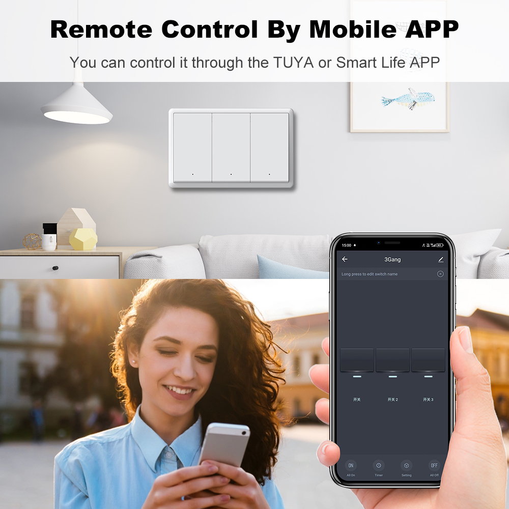 Умный выключатель MANHOT ZigBe – обзор и цена Push Button Tactile